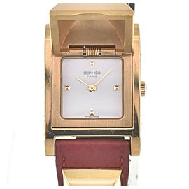 HERMES Medor ME1.201 Gold Plated Quartz Watch LXGJHW-484