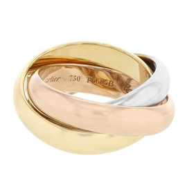 Cartier Trinity De Cartier 18K White, Yellow and Rose Gold Ring Size 5