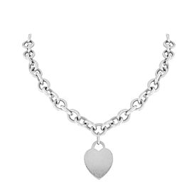 Tiffany & Co. 925 Sterling Silver Heart Tag Pendant Necklace