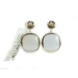 Ippolita 925 Sterling Silver with Chalcedony and 0.33ctw Diamond Post Earrings