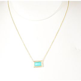 Ippolita 18K Yellow Gold with Turquoise and Diamond Sliding Pendant Necklace