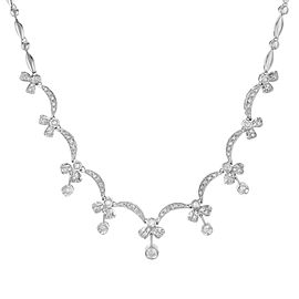 14K White Gold Diamond Necklace