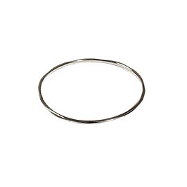 Ippolita 925 Sterling Silver Classico Thin Faceted Plain Bangle Bracelet