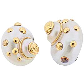 Maz Shell Gold Earrings