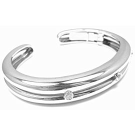 Andrew Clunn 18k White Gold Diamond Cuff Bracelet