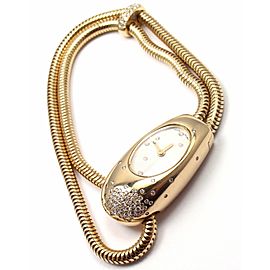 Van Cleef & Arpels 18k Yellow Gold Cadenas Serti Diamond Ladies Watch