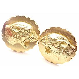 Van Cleef & Arpels 18k Yellow Gold Panther Panthere Cufflinks