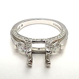 Verragio Platinum Diamond Past Present Future Engagement Ring Setting Size 6.5