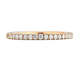 18K Rose Gold 0.43cts Genuine Diamond Pave Ladies Ring Size 6.5