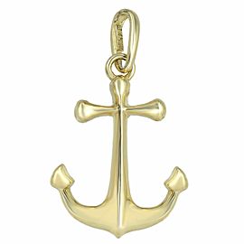 True Yellow Gold Anchor Pendant 14K Yellow Gold Necklace