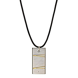 Bliss by Damiani 18K Yellow Gold Stainless Steel Diamond Flash Pendant Necklace