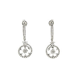 True Diamond Drop Earrings in 18K White Gold