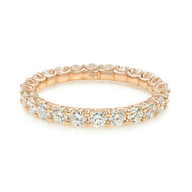 Rachel Koen U-shape Diamond Eternity Band 18K Rose Gold 1.25cttw