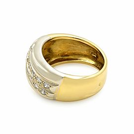 Rachel Koen Wide Yellow Gold Diamond Ladies Ring in 18K Gold 0.26 Cttw Size 6.5