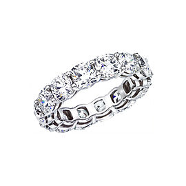 Rachel Koen Platinum Cushion Cut Diamond Eternity Band 7.65cts