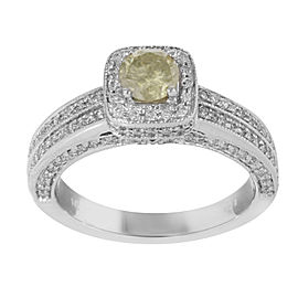 Rachel Koen Fancy Yellow Halo Set Diamond Wedding Enagagmnet Ring 1.92 Cttw