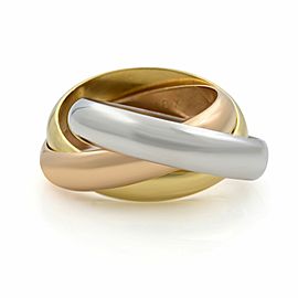 Cartier Trinity 18k White Yellow and Pink Gold Classic Band Ring SZ 4.5