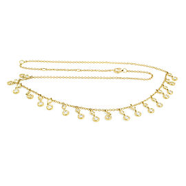 Rachel Koen 14K Yellow Gold Diamond Drop Necklace 0.93cts