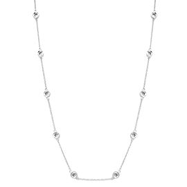 14K White Gold Diamonds 0.77cttw by the Yard Chain 18 Inch Necklace