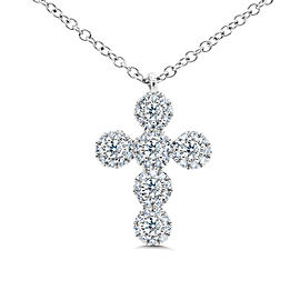 True Diamond Cross Pendant 0.25CT 14K White Gold