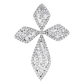 True Festive Diamond Cross 18K White Gold 1.55cttw