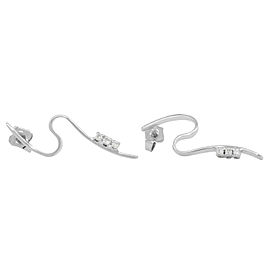 True 18K White Gold Diamond Earrings