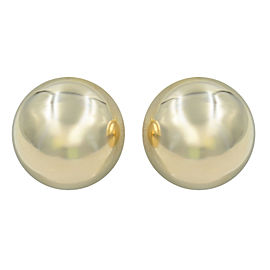 True Bead Ball Stud Earrings 14K Yellow 10mm