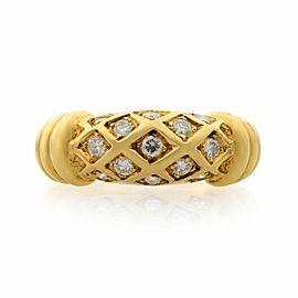 Cartier Vintage 18K Yellow Gold Diamond Ring Size 6