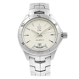 TAG Heuer Link Steel Silver Dial Day Date Automatic Mens Watch WAT2011.BA0951