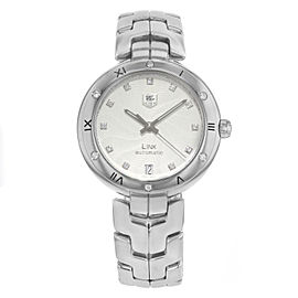 TAG Heuer Link Silver Dial Steel Diamonds Automatic Ladies Watch WAT2312.BA0956