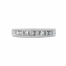 Rachel Koen Princess Cut Diamond Platinum Wedding Band 0.40cts Size 5.5