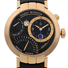 Harry Winston Premier Excenter Perpetual Calendar 41mm Watch PRNAPC41