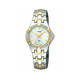 Pulsar Two Tone Stainless Steel MOP Quartz Women's Watch PTC536