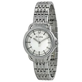 Bulova Dress Silver Sticks Dial Stainless Steel Quartz Ladies Watch 96L171