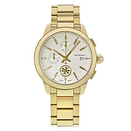 Tory Burch Collins Yellow Gold Tone Cream Dial Steel Quartz Ladies Watch TB1250