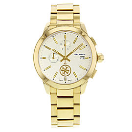 Tory Burch Collins Yellow Gold Tone Cream Dial Steel Quartz Ladies Watch TB1250