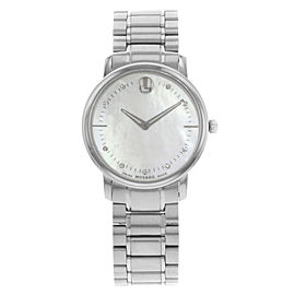 Movado TC Diamond Mother of Pearl Dial Steel Quartz Ladies Watch 0606691