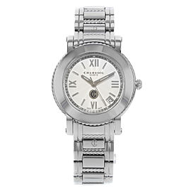 Charriol Parisii Silver Guilloche Steel Quartz Ladies Watch P33S.P33.001