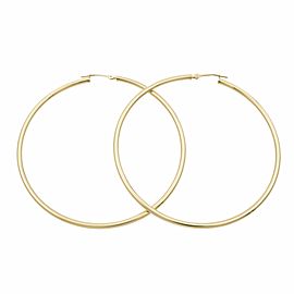 Rachel Koen 14K Yellow Gold Large Hoop Earrings 2.2inch