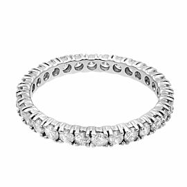 Rachel Koen 14K White Gold Diamond Eternity Ladies Wedding Band 1.25cttw