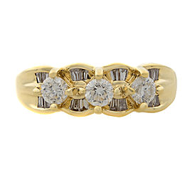 Rachel Koen 14K Yellow Gold Diamond 0.625cttw Ring SZ7.25