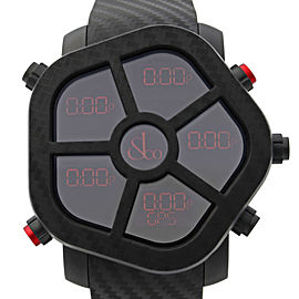 Jacob & Co. Ghost Carbon Bezel Black Quartz Mens Watch GH100.11.NS.PC.ANA4D