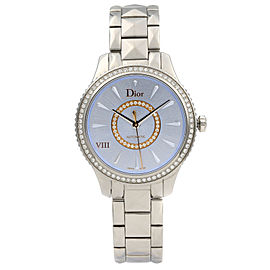 Dior VIII Montaigne Diamond Blue Sunray Dial Automatic Ladies Watch CD152510M001