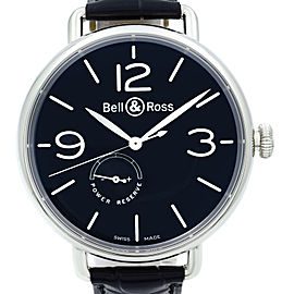 Bell & Ross WW1 Power Reserve Steel Black Dial Automatic Watch BRWW197-BL-ST/SCR