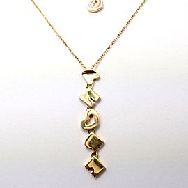 Pasquale Bruni 18k Yellow Gold Diamond Enamel AMORE Pendant Necklace