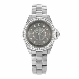 Chanel Titanium Ceramic Gray Diamond Dial Quartz Ladies Watch J12 H2565