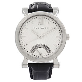 Bvlgari Sotirio Retrograde Steel White Dial Automatic Mens Watch SB42SDR