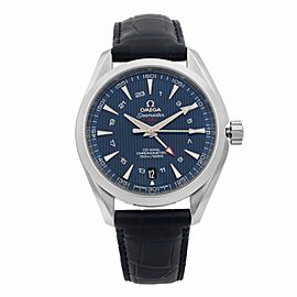 Omega Seamaster Aqua Terra Steel Blue Dial GMT Mens Watch 231.13.43.22.03.001