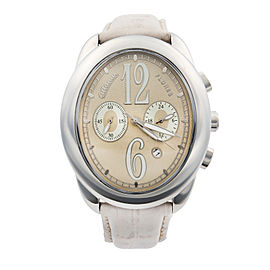 Altanus Flores Chrono Steel Beige Dial Quartz Ladies Watch 7825-WIBG