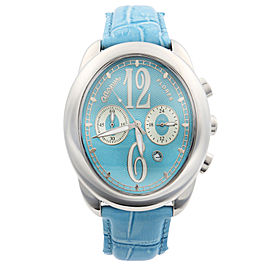 Altanus Flores Chrono Steel Sky Blue Dial Quartz Ladies Watch 7826-LBLBL